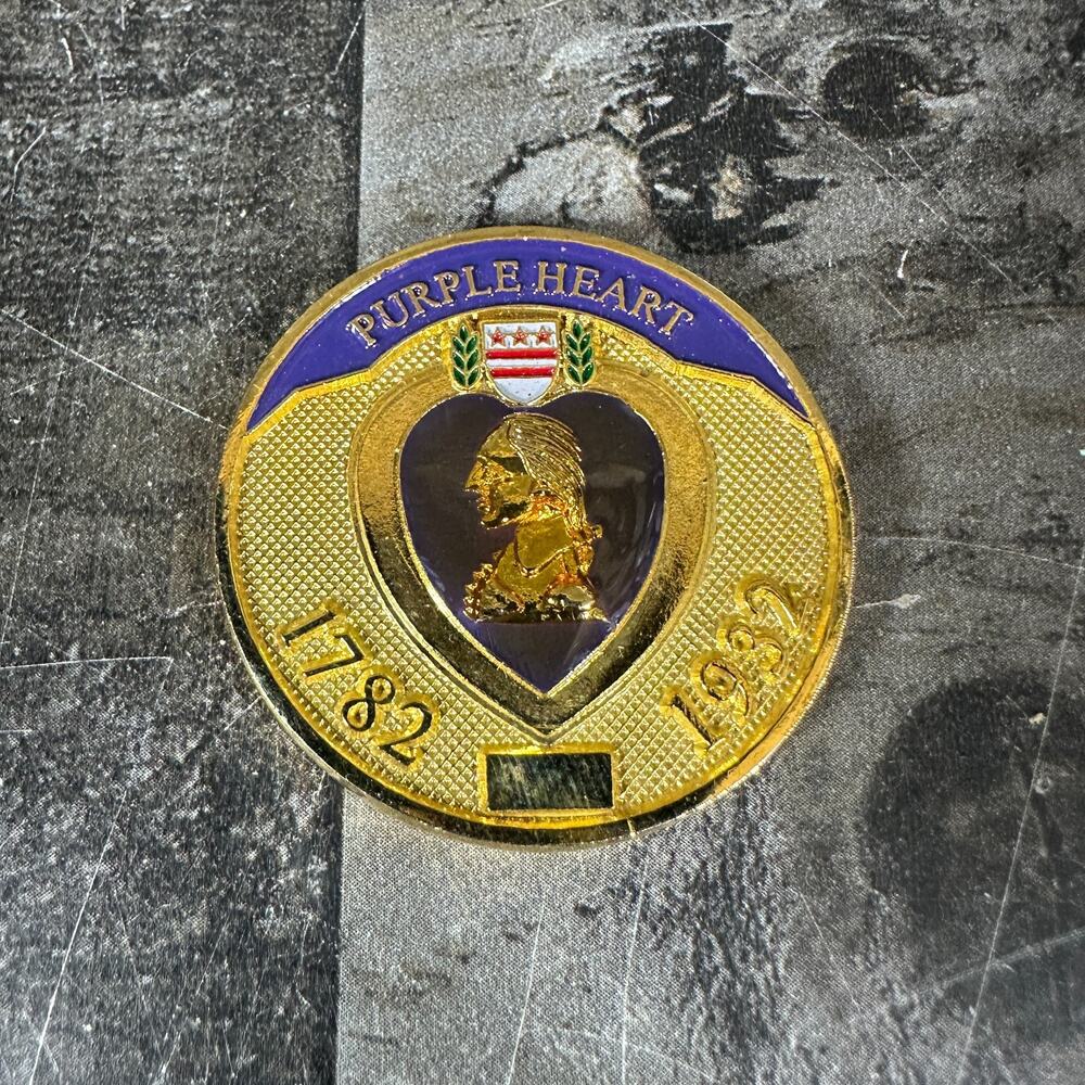 1782-1932 Purple Heart Challenge Coin military veteran